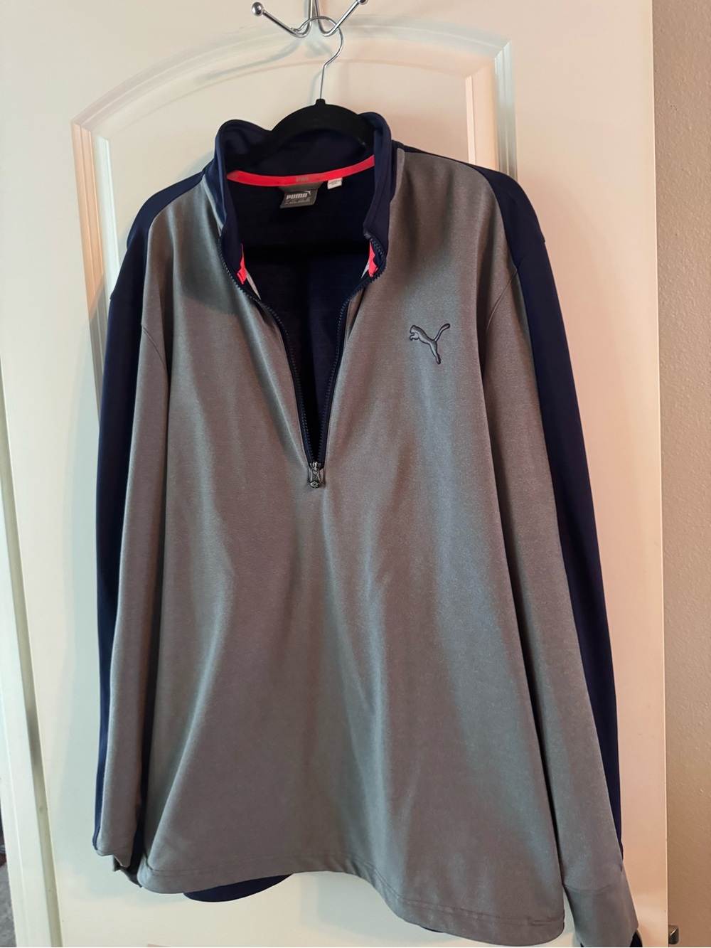 Puma Gray and Navy Golf Pullover